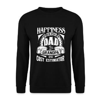 Cost Estimator Dad Grandpa And Cost Estimator - Unisex Sweatshirt - black - Front - Alina (178cm) & Michal (187cm)