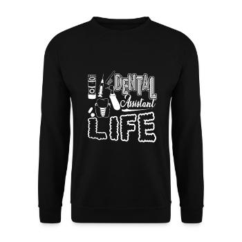 Dental Assistant Dental Assistant Life - Unisex Sweatshirt - black - Front - Alina (178cm) & Michal (187cm)
