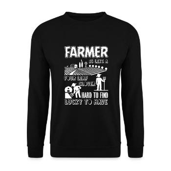 Farmer Is Hard To Find - Unisex Sweatshirt - black - Front - Alina (178cm) & Michal (187cm)