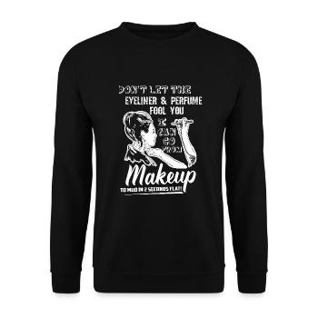 Makeup Artist Funny Makeup Artist - Unisex Sweatshirt - black - Front - Alina (178cm) & Michal (187cm)