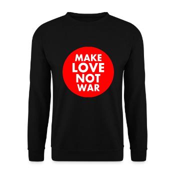 Make love not war - Unisex Sweatshirt - black - Front - Alina (178cm) & Michal (187cm)