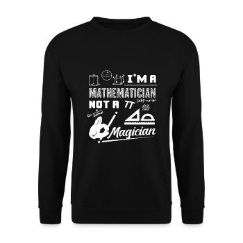 Mathematician Is Not A Magician - Unisex Sweatshirt - black - Front - Alina (178cm) & Michal (187cm)