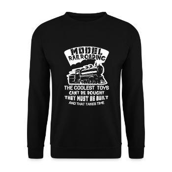 Model Railroading The Coolest Toys Can't Be Bought - Unisex Sweatshirt - black - Front - Alina (178cm) & Michal (187cm)