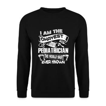 Pediatrician I am The Okayest Pediatrician - Unisex Sweatshirt - black - Front - Alina (178cm) & Michal (187cm)