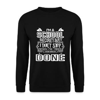 School Secretary I am A School Secretary - Unisex Sweatshirt - black - Front - Alina (178cm) & Michal (187cm)