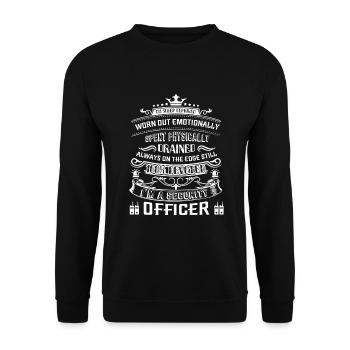 Security Officer I am A Security Officer - Unisex Sweatshirt - black - Front - Alina (178cm) & Michal (187cm)