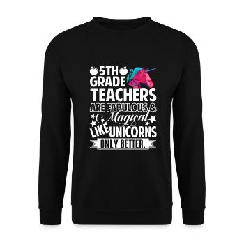 5th Grade Teacher 5th Grade Teachers Are Fabulous - Unisex Sweatshirt - black - Front - Alina (178cm) & Michal (187cm)