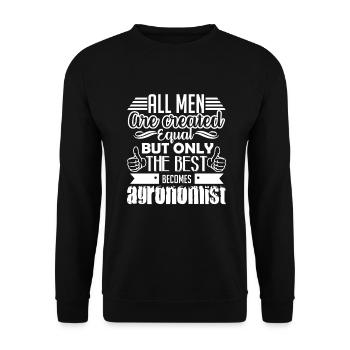Agronomist The Best Becomes Agronomist - Unisex Sweatshirt - black - Front - Alina (178cm) & Michal (187cm)