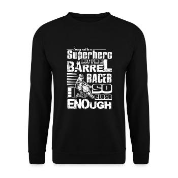 Barrel Racing I am A Barrel Racer - Unisex Sweatshirt - black - Front - Alina (178cm) & Michal (187cm)