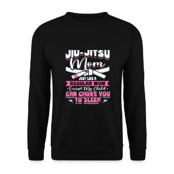 Jiu Jitsu Mom Self Defense Design - Unisex Sweatshirt - black - Front - Alina (178cm) & Michal (187cm)