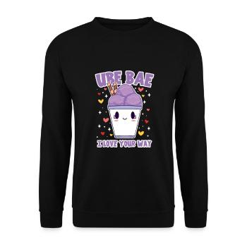 Ube Bae Sweet Love for Cream Fans - Unisex Sweatshirt - black - Front - Alina (178cm) & Michal (187cm)