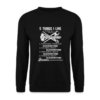 Blacksmithing I Like Blacksmithing - Unisex Sweatshirt - black - Front - Alina (178cm) & Michal (187cm)