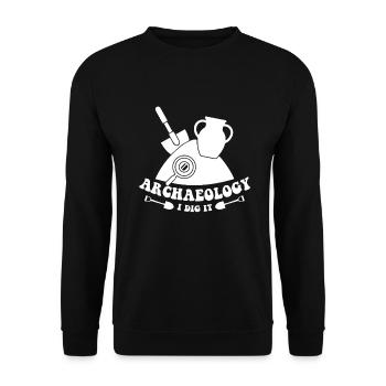 Archeologist Archeology I Dig It - Unisex Sweatshirt - black - Front - Alina (178cm) & Michal (187cm)