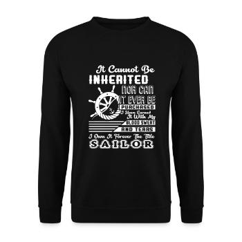 Sailor Forever The Title Sailor - Unisex Sweatshirt - black - Front - Alina (178cm) & Michal (187cm)