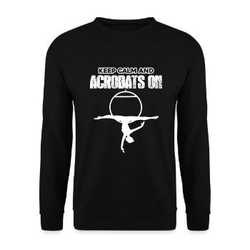 Acrobat Keep Calm And Acrobat - Unisex Sweatshirt - black - Front - Alina (178cm) & Michal (187cm)