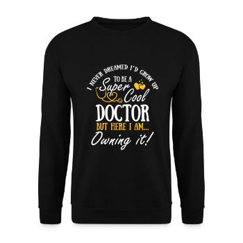 Docteur super cool - Sweat-shirt Unisexe - noir - Devant - Alina (178cm) & Michal (187cm)