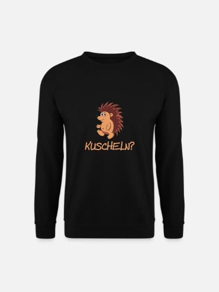 Igel zum Kuscheln Lustiger süßer Igel zum kuscheln - Unisex Pullover - Schwarz