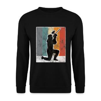 Paintball Retro Gotcha Paintballer Airsoft Softair - Sweat-shirt Unisexe - noir - Devant - Alina (178cm) & Michal (187cm)