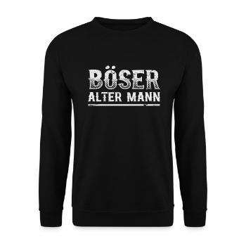 Böser Alter Mann - Unisex Pullover - Schwarz - Vorne - Alina (178cm) & Michal (187cm)