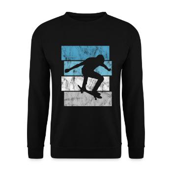 Skateboarder Skateboard Skater Skate Skateing - Unisex Sweatshirt - black - Front - Alina (178cm) & Michal (187cm)