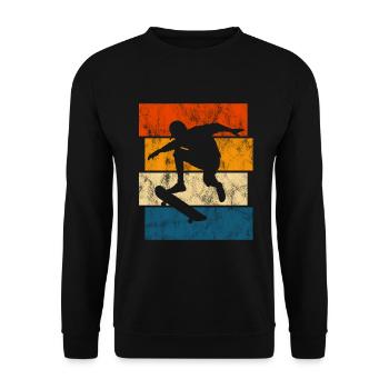 Skateboarder Skateboard Skater Skate Skateing - Sweat-shirt Unisexe - noir - Devant - Alina (178cm) & Michal (187cm)