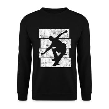 Skateboard Skateboarder Skater Skate Skateing - Sweat-shirt Unisexe - noir - Devant - Alina (178cm) & Michal (187cm)