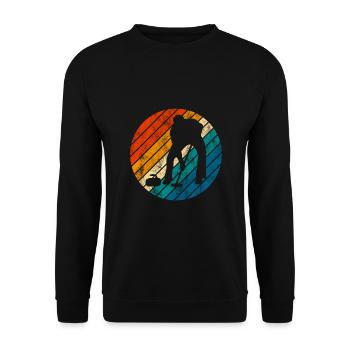 Curling sur glace Curling Retro Cadeau - Sweat-shirt Unisexe - noir - Devant - Alina (178cm) & Michal (187cm)