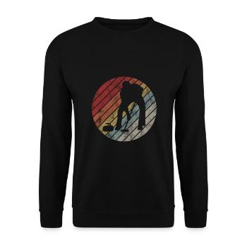 Curling sur glace Curling Retro Cadeau - Sweat-shirt Unisexe - noir - Devant - Alina (178cm) & Michal (187cm)