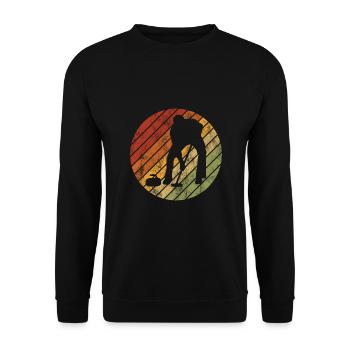 Curling sur glace Curling Retro Cadeau - Sweat-shirt Unisexe - noir - Devant - Alina (178cm) & Michal (187cm)