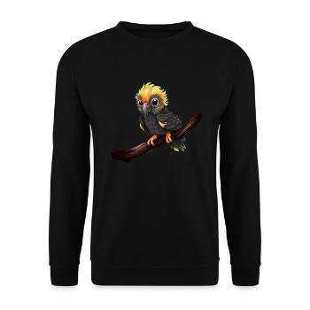 Bébé perroquet Ara oiseau - Sweat-shirt Unisexe - noir - Devant - Alina (178cm) & Michal (187cm)