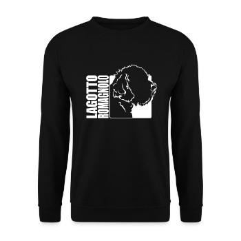 Lagotto Romagnolo Profil Hunde Hund Wilsigns - Unisex Pullover - Schwarz - Vorne - Alina (178cm) & Michal (187cm)