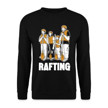 Tenue d’équipe de rafting pour les équipes de navigation de montagne - Sweat-shirt Unisexe - noir - Devant - Alina (178cm) & Michal (187cm)