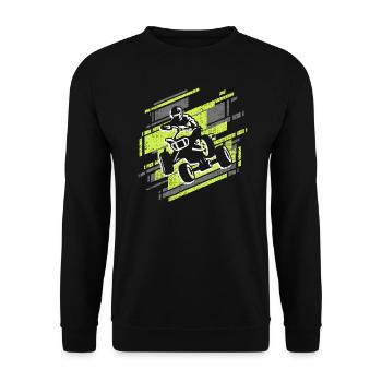 Quad Biker Offroad Quad Driver Boy ATV - Unisex Sweatshirt - black - Front - Alina (178cm) & Michal (187cm)