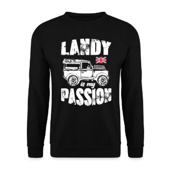 Landy is My Passion - Unisex Sweatshirt - black - Front - Alina (178cm) & Michal (187cm)