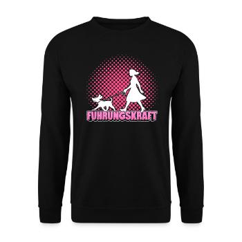 Führungskraft Hund Hundehalterin Geschenkidee - Unisex Pullover - Schwarz - Vorne - Alina (178cm) & Michal (187cm)