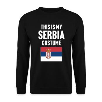 C’est mon costume de Serbie - Sweat-shirt Unisexe - noir - Devant - Alina (178cm) & Michal (187cm)
