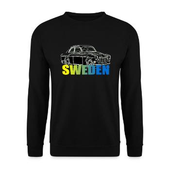 Amazone Auto Design Schweden - Unisex Pullover - Schwarz - Vorne - Alina (178cm) & Michal (187cm)
