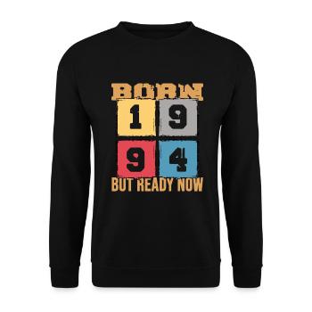 1994 Birthday Anniversary Limited Retro Edition - Unisex Sweatshirt - black - Front - Alina (178cm) & Michal (187cm)
