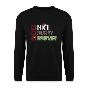 Christmas Xmas Humor Funny Saying Funny - Unisex Sweatshirt - black - Front - Alina (178cm) & Michal (187cm)