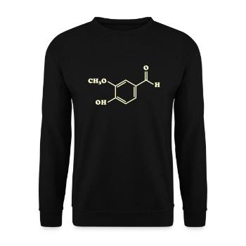 Vanilla Vanillin Molecular Chemical Formula - Unisex Sweatshirt - black - Front - Alina (178cm) & Michal (187cm)