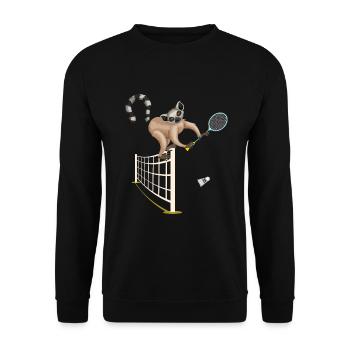 badminton federball federballspiel - Unisex Pullover - Schwarz - Vorne - Alina (178cm) & Michal (187cm)