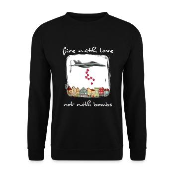 liberté paix solidarité anti-guerre pas de guerre - Sweat-shirt Unisexe - noir - Devant - Alina (178cm) & Michal (187cm)