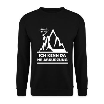 trail wandern bergwandern trekking wanderweg - Unisex Pullover - Schwarz - Vorne - Alina (178cm) & Michal (187cm)