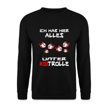 koifisch koi wasserwechsel karashi koitrolle - Unisex Pullover - Schwarz - Vorne - Alina (178cm) & Michal (187cm)