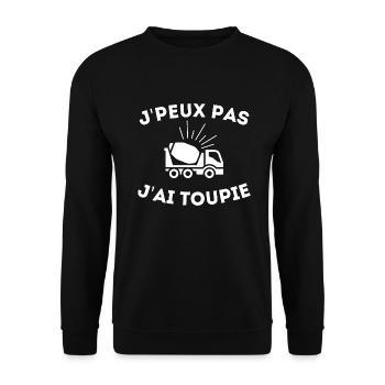 Cadeau Homme Toupie Béton Chauffeur - Sweat-shirt Unisexe - noir - Devant - Alina (178cm) & Michal (187cm)