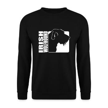 Irish Wolfhound Profile Dog Dogs Wilsigns - Unisex Sweatshirt - black - Front - Alina (178cm) & Michal (187cm)