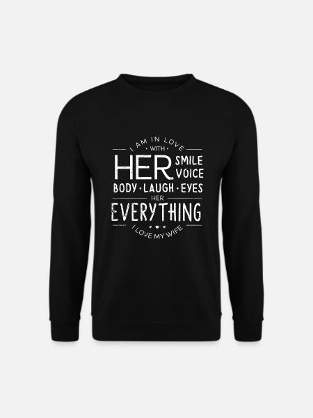 I Love My Wife Gift - Unisex Pullover - Schwarz