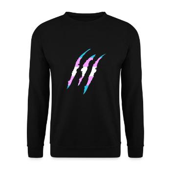 Fierté gay transsexuelle fière géométrie LGBT - Sweat-shirt Unisexe - noir - Devant - Alina (178cm) & Michal (187cm)