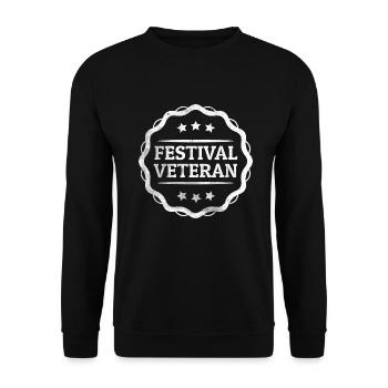 Festival Veteran T-Shirt - Unisex Sweatshirt - black - Front - Alina (178cm) & Michal (187cm)