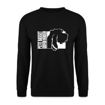 Petit Basset Griffon Vendeen Profil Chiens Wilsigns - Sweat-shirt Unisexe - noir - Devant - Alina (178cm) & Michal (187cm)